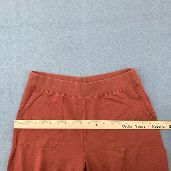 Nike Yoga Luxe Womens Small Cropped Fleece Pants Fall Brown Wide Leg Stretch - Picture 9 of 16